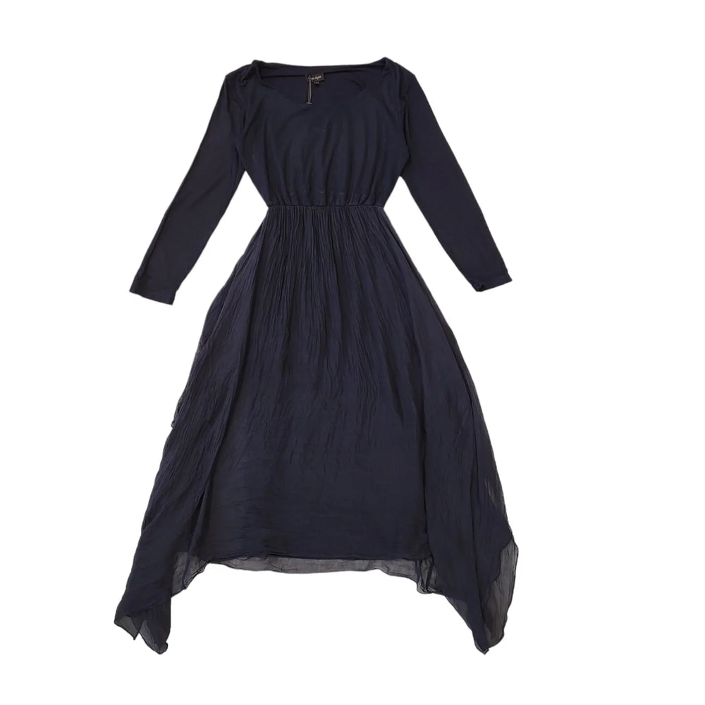 Phase Eight Navy 3/4 Sleeve Stephanie Silk Dress Uk Women's Size S Bnwt EE115