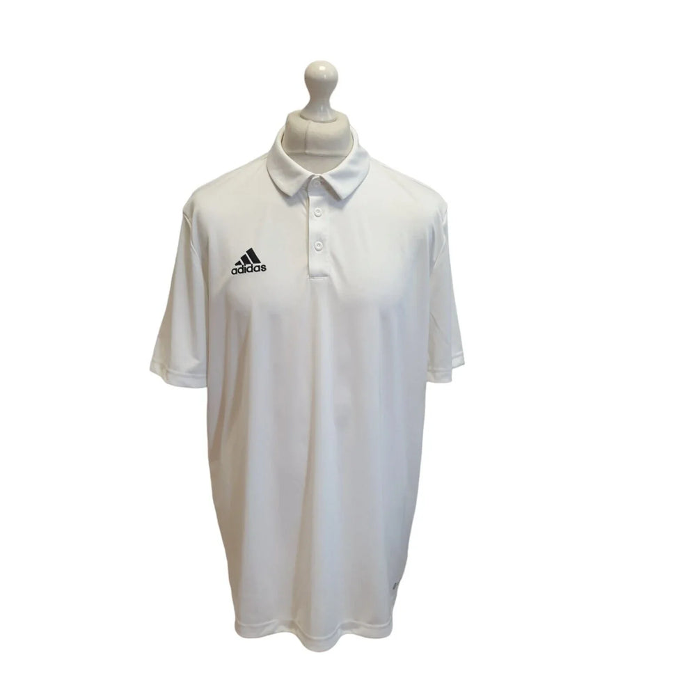 Adidas White Short Sleeve Polo T-Shirt Uk Men's XL Eu 56 G64
