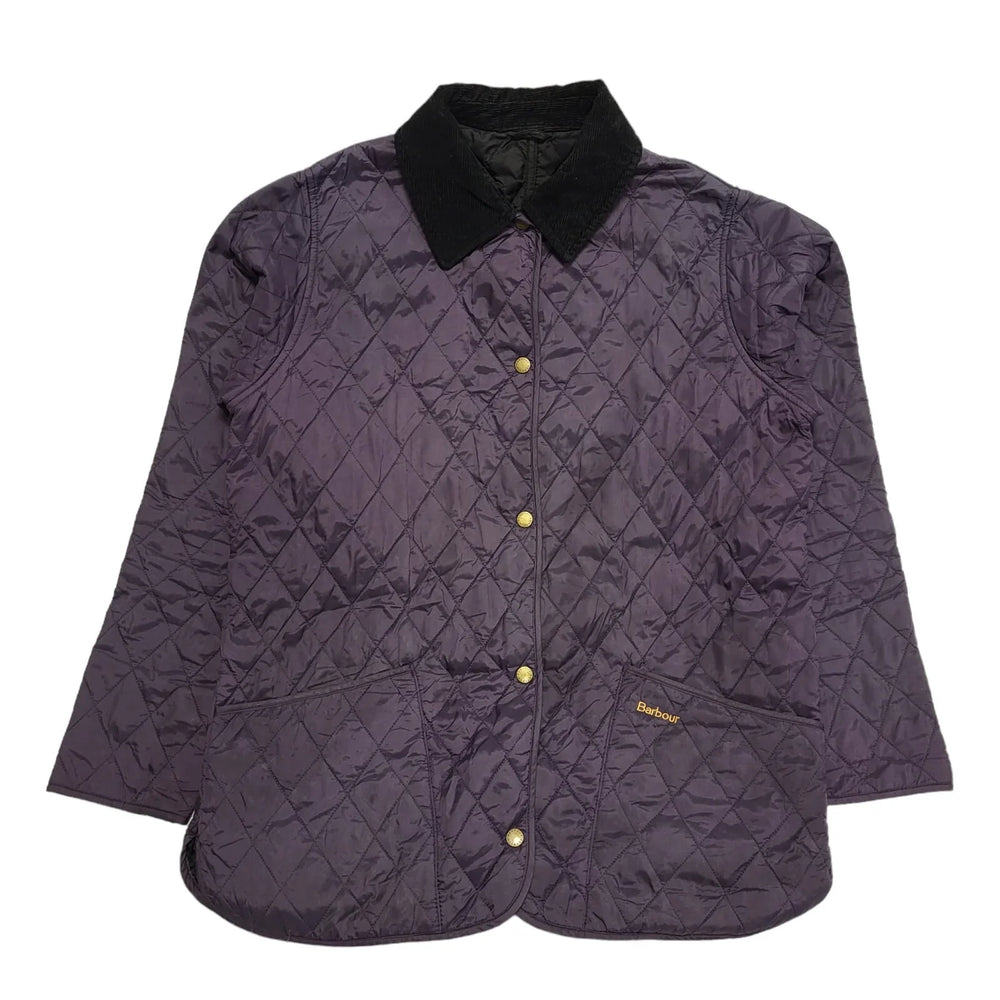 Barbour Purple Padded Shaped Liddlesdale Quilt Jacket UK Women's 14 H703