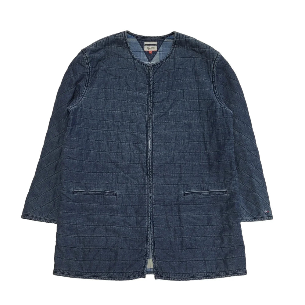 Hilfiger Denim Navy Blue Hook Eye Jacket Uk Women's Size M CC52