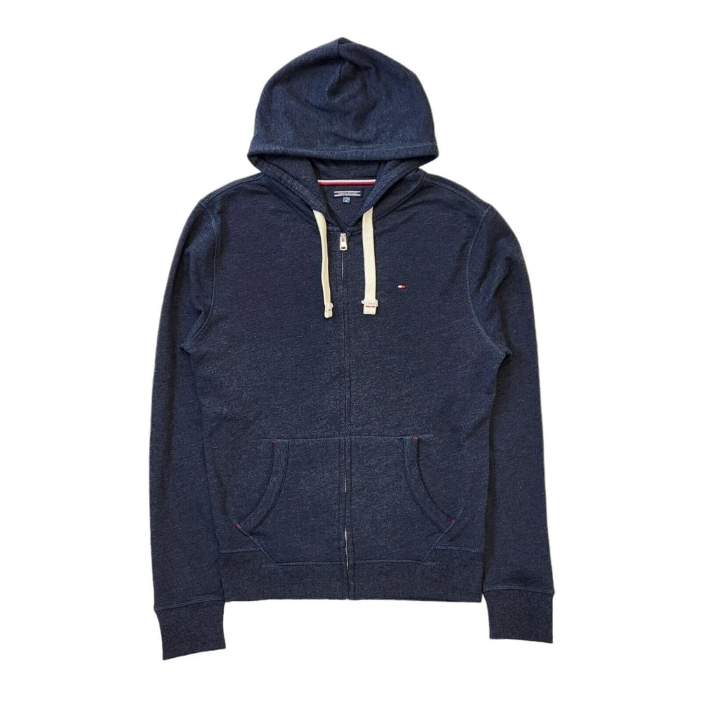 Tommy Hilfiger Blue Drawstring Zipped Sweatshirt Hoodie Uk Men's Medium G480