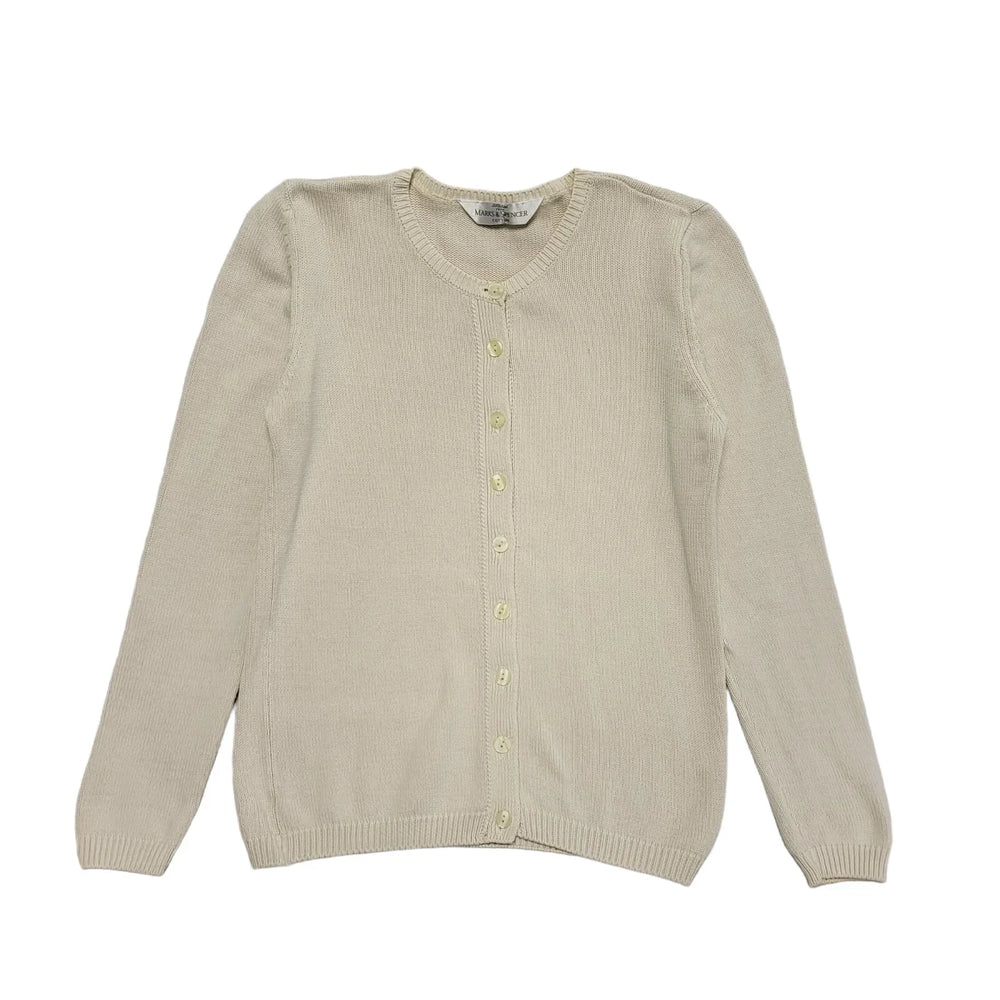 M&S Vintage 90's Cream Button Cardigan Uk Women's Size 10