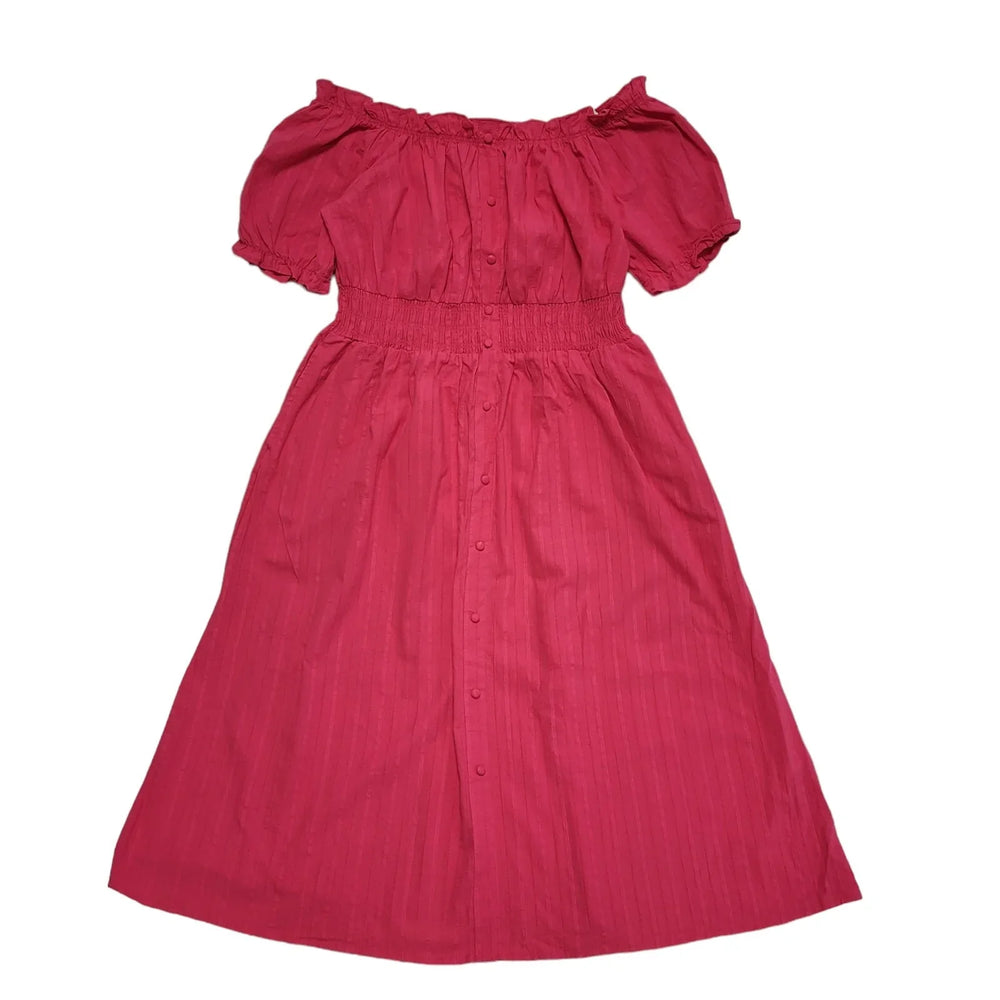 Monsoon Pink Short Sleeve Evening Dress Uk Women's Size Medium Bnwt CC989