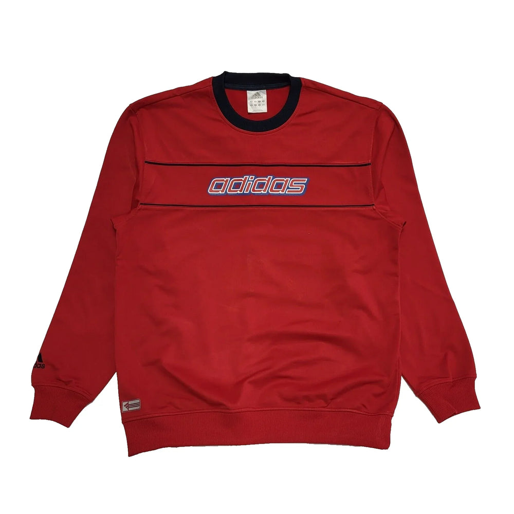 Adidas Red Crew Neck Sports Sweatshirt Men's UK S EU 46 K337
