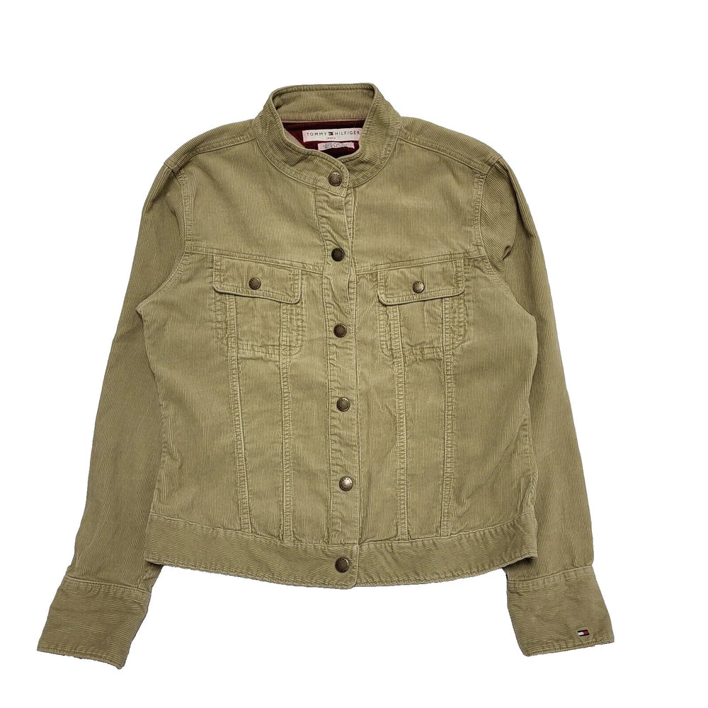Tommy Hilfiger Beige Button Corduroy Jacket Women's Uk L 12 EU 42 K6