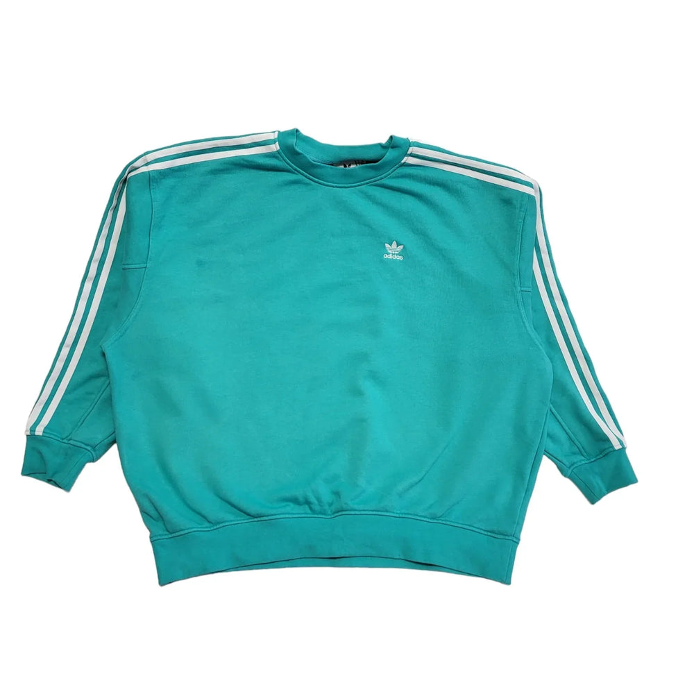 Adidas Green Oversized Sports Sweatshirt Long Sleeve Womens Size 6 DD616