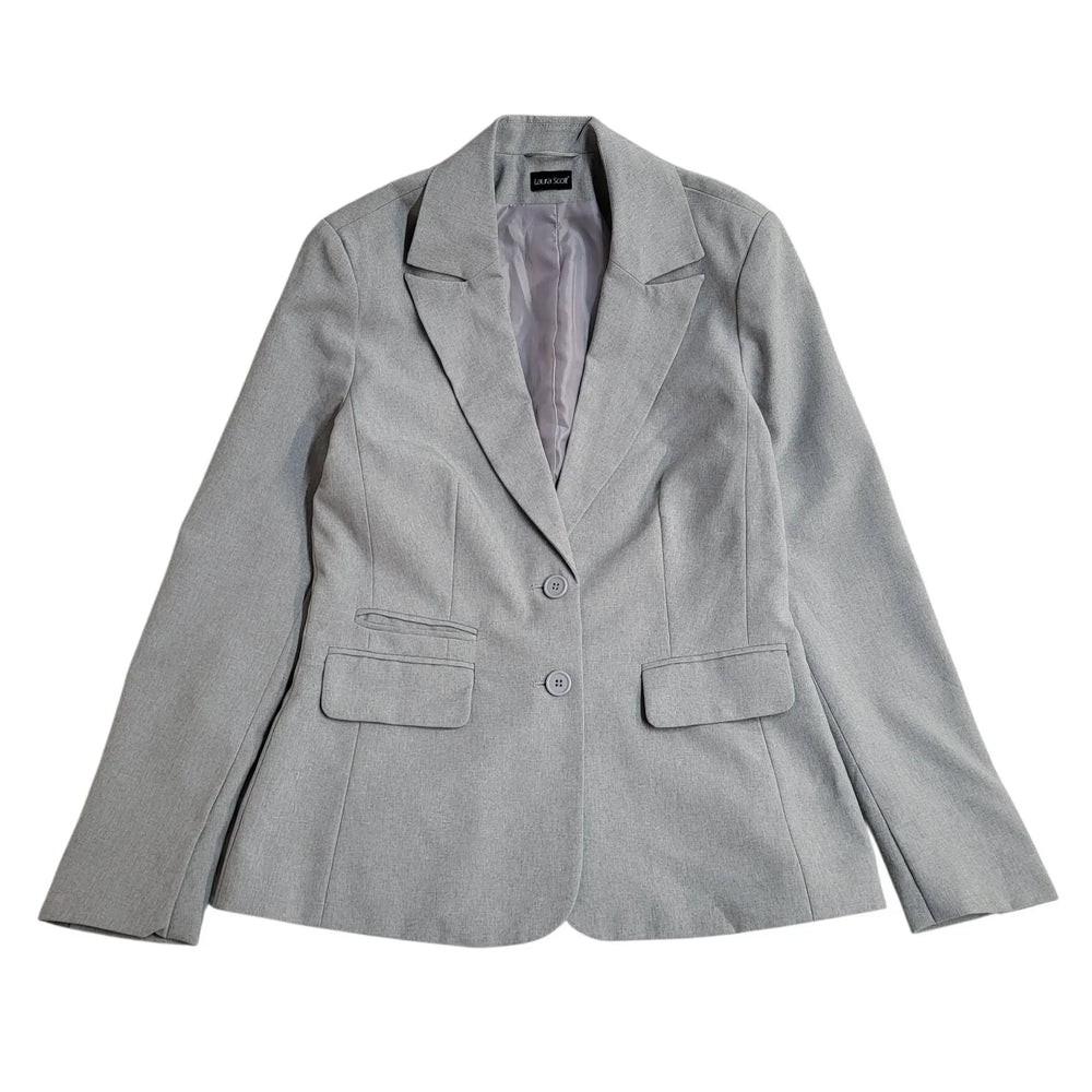 Laura Scott Suit Jacket Y2k Light Grey UK Women's Size L 12