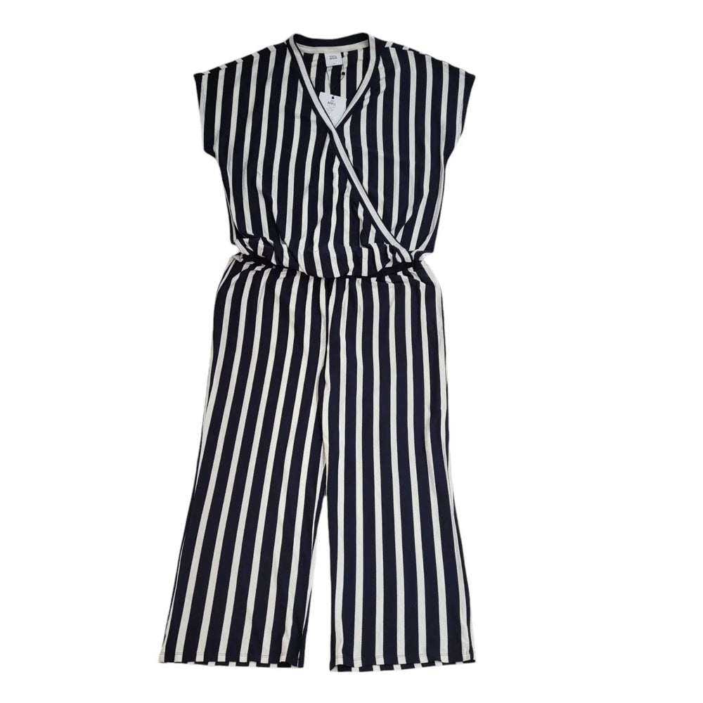 Mama-Licious Navy Blue & White Striped Becky Jumpsuit BNWT Women's XL W32 L30