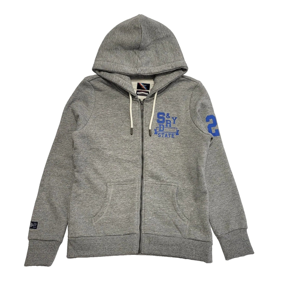 Superdry Grey Zip Drawstring Sweatshirt Hoodie UK Women's XL 14 K80