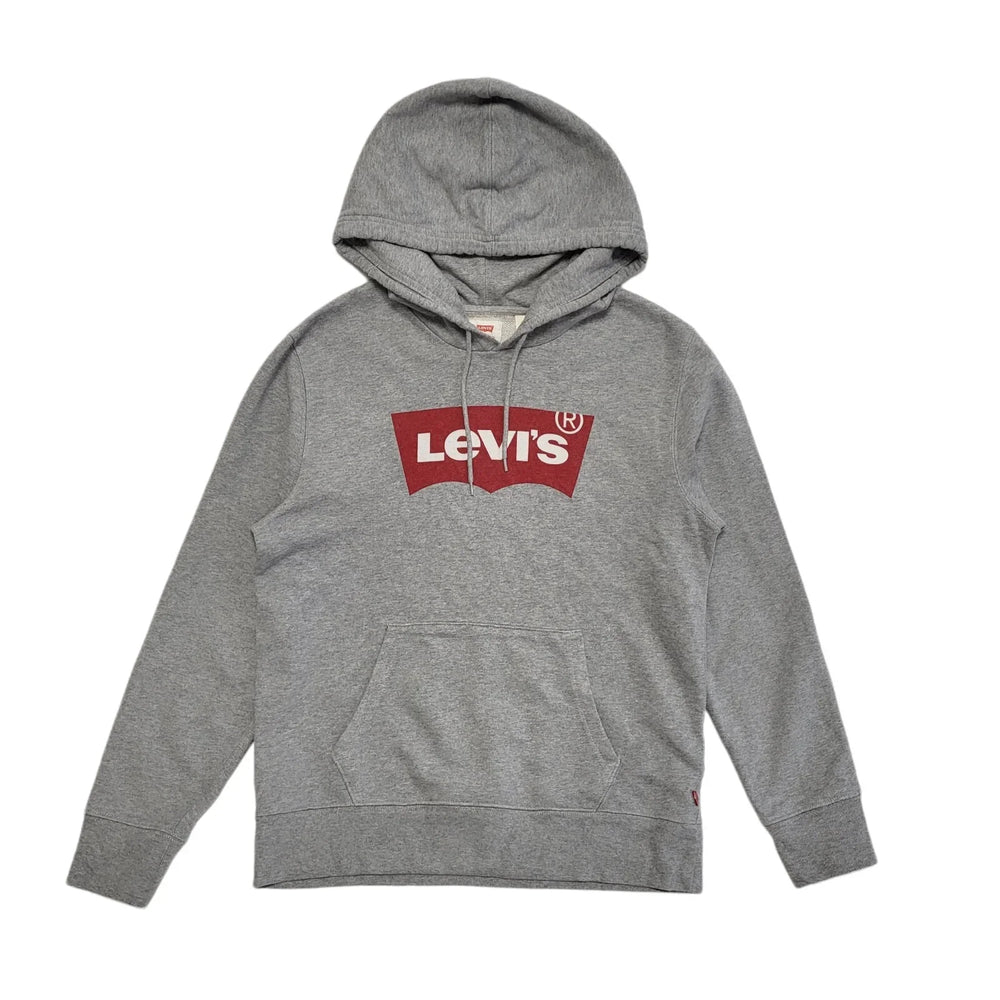 Levi's Grey Sports Pullover Sweatshirt Hoodie UK Men's Size S CC817