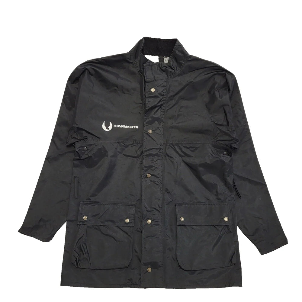 Town Master Snap Fasten Over-sized Black Jacket uk Men's Large L649