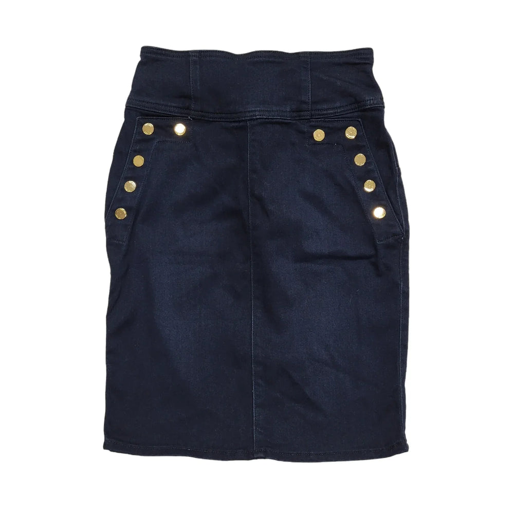 Guess Blue Denim Knee Length Pencil Skirt Womens BNWT Size 8 W26 DD685
