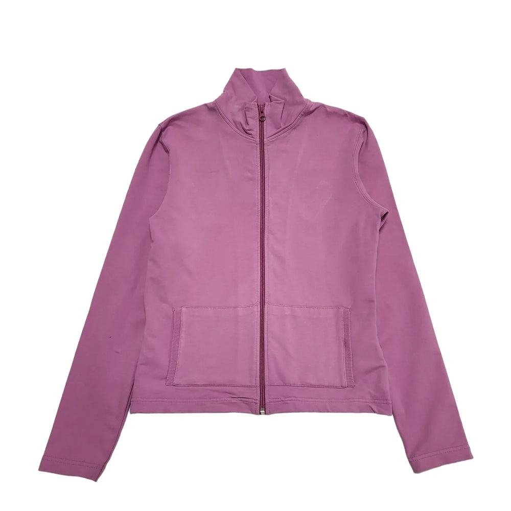 Elle Sport Y2K Purple High Neck Zip Up Sweatshirt Womens UK Size Medium