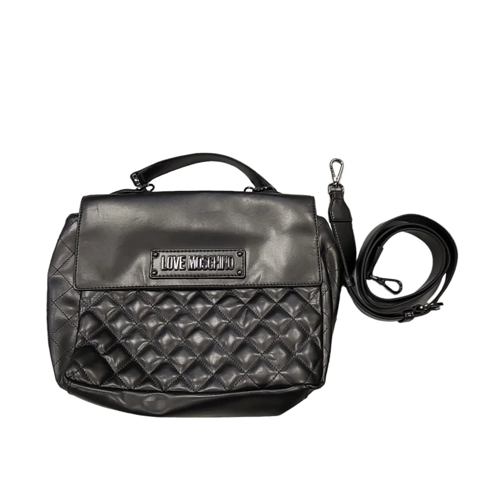Moschino Grey Faux Leather Small Hand Bag Uk Women's Size 11" x 9"