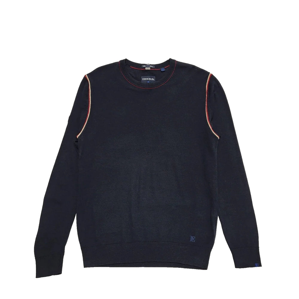 Superdry Idris Elba Blue Long Sleeve Knit Crew Neck Jumper Men's UK L EU 54 H997