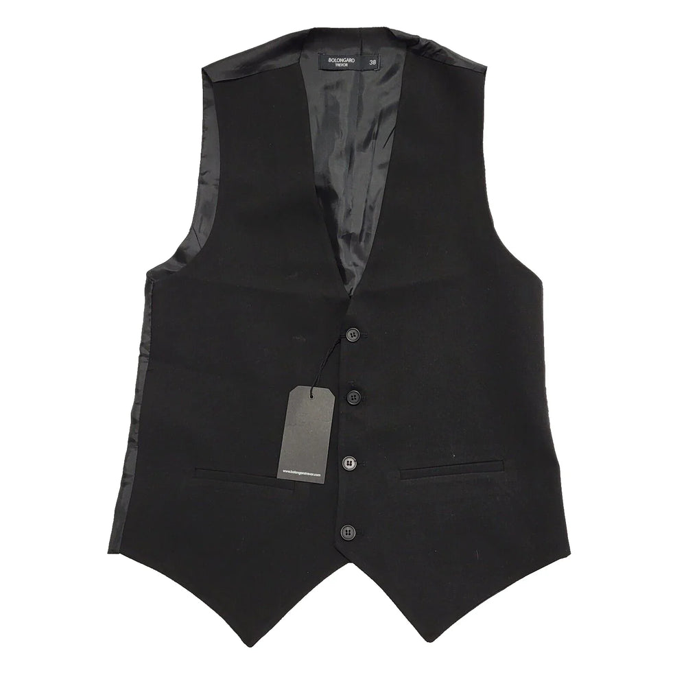 Bolongaro Black Slim Fit Formal Waistcoat uk Men's S BNWT L212