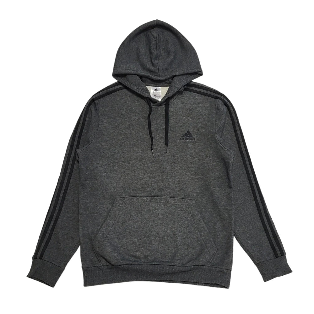Adidas Charcoal Drawstring Pullover Sweatshirt Hoodie UK Men's M K480