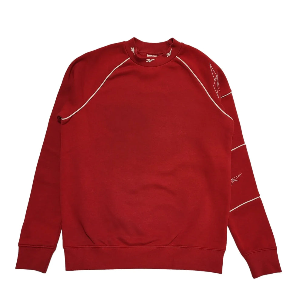 Reebok Red White Long Sleeve Cotton Sports Sweatshirt Men's Uk XS H680