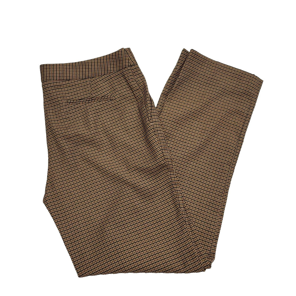 Twin Set Check Dress Trousers Bronze Straight Uk Women's 12 W30 L30 BNWT L195