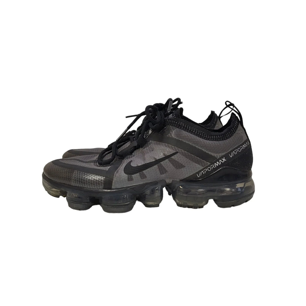 Nike Vapormax 2019 Grey Black Canvas Lace-Up Sports Trainers Girl's Uk Size 4