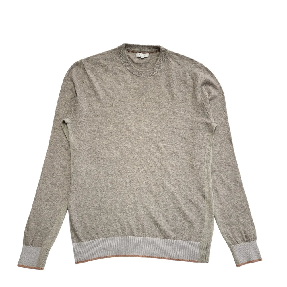 Reiss Grey Crew Neck Wool Jumper Uk Men's Size L CC96