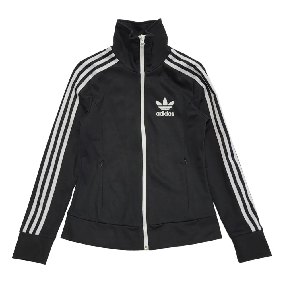 Adidas Black White Trim Tracksuit Top/ Jacket Uk Women's Size 8 DD891