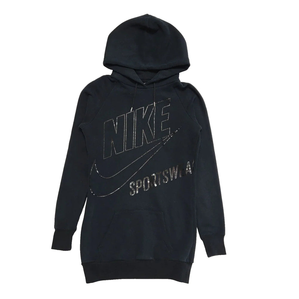 Nike Black Pullover Sweatshirt Hoodie Uk Women's Medium L363