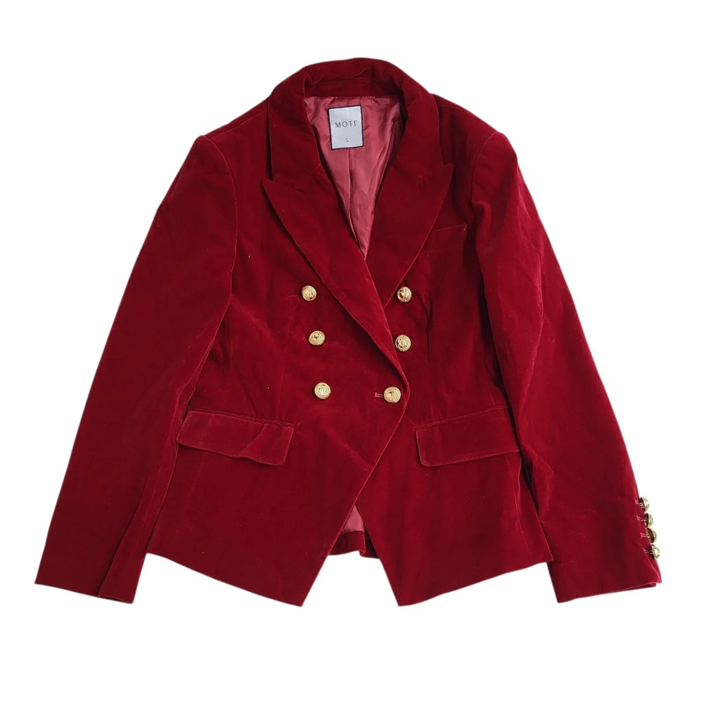 MOTF Suit Jacket Bnwt Y2k Dark Red Velvet UK Women's Size S