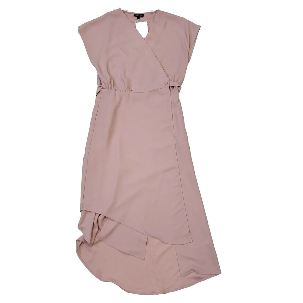Topshop Pink Sleeveless V-Neck Wrap Dress Uk Women's Size 12 Bnwt L691
