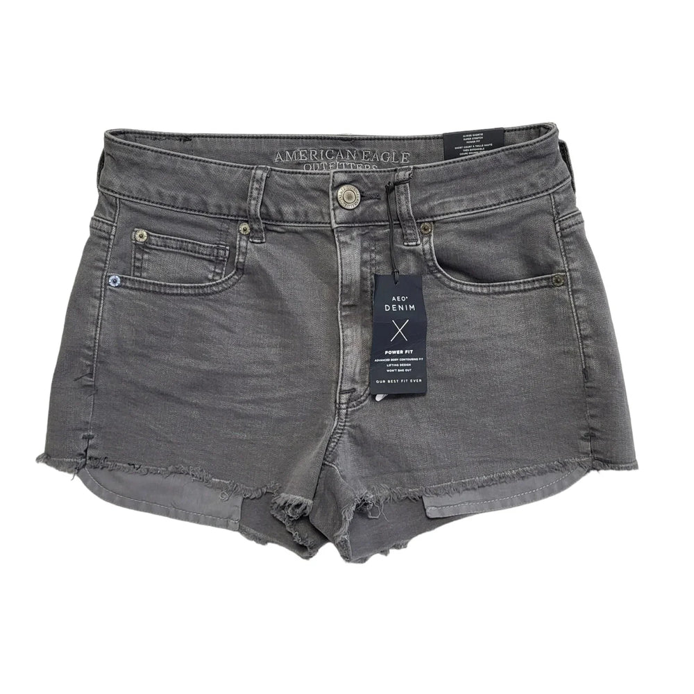 American Outfitters Grey High Rise Denim Shorts Womens UK Size 10 (Usa6) DD701