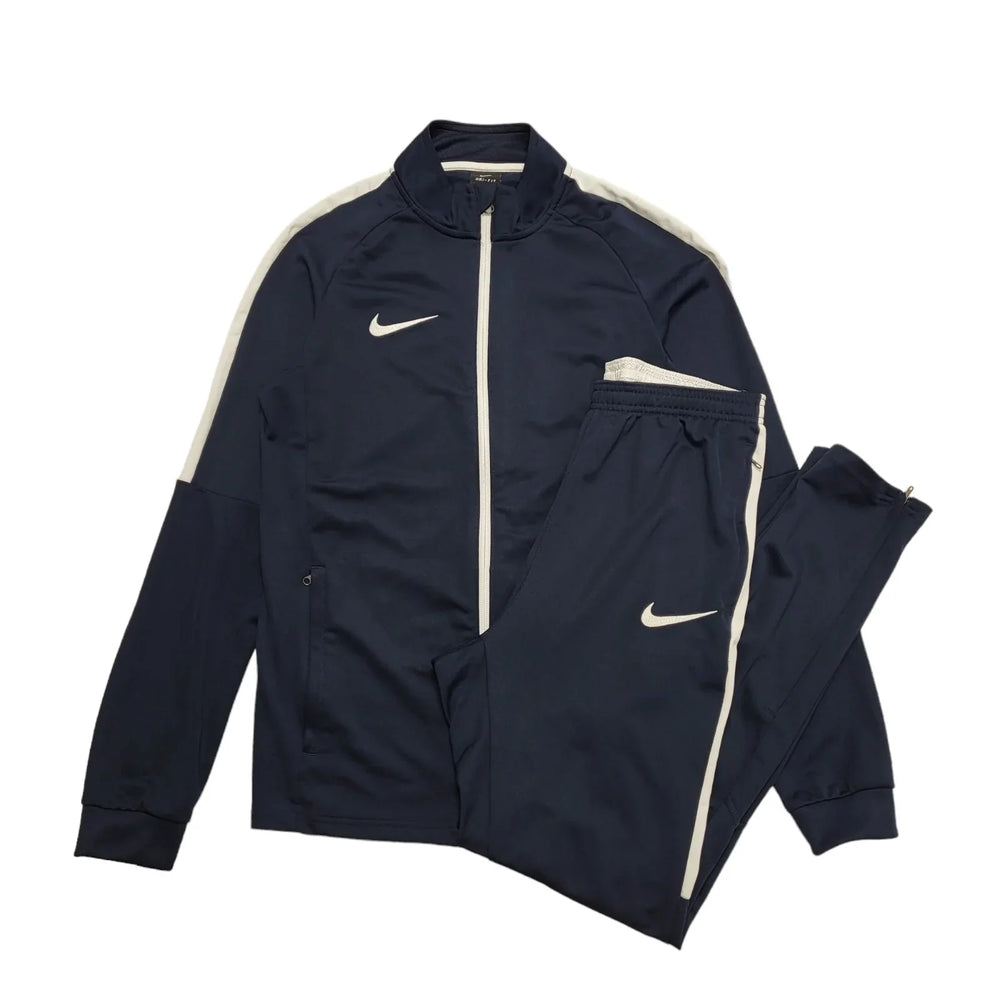 Nike Navy Blue Full Tracksuit Jacket & Bottoms Uk Men's Size Small W30 L29 BB785