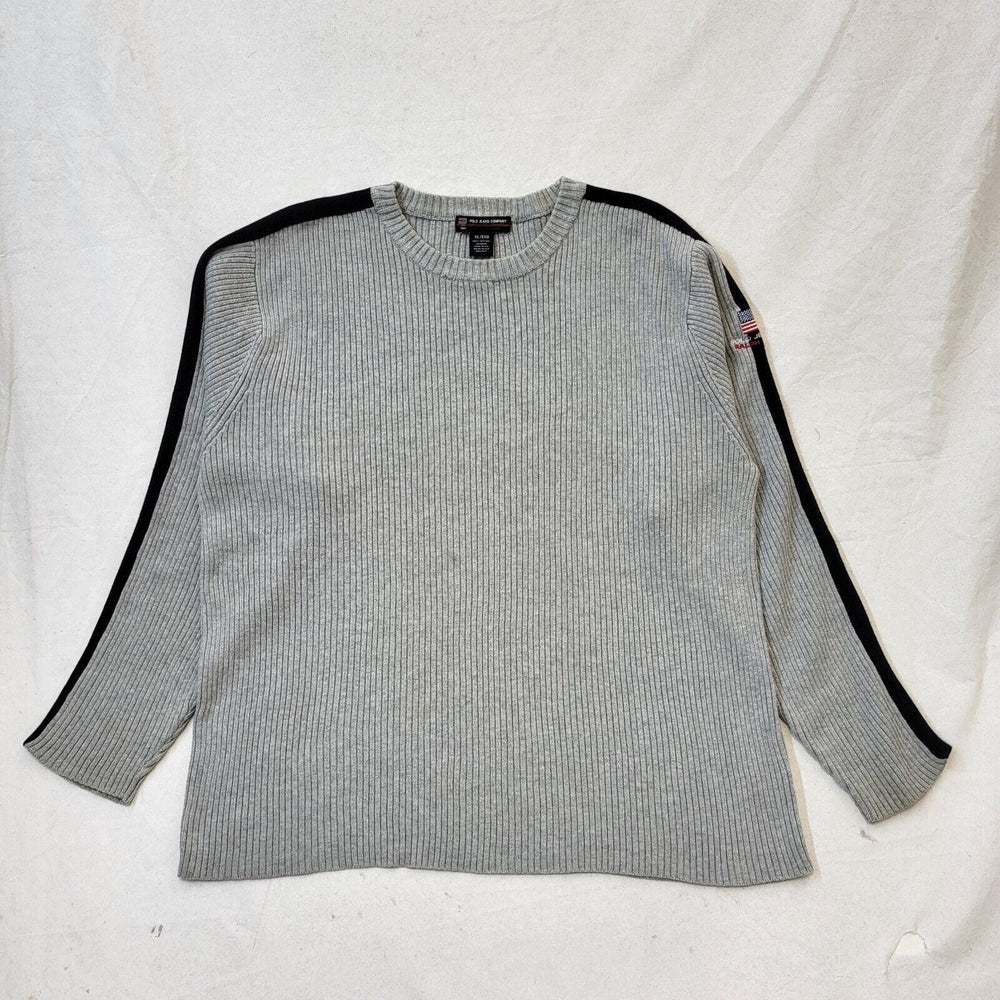 Polo Jeans Ralph Lauren Grey Crew Neck Jumper Uk Men's XL G501