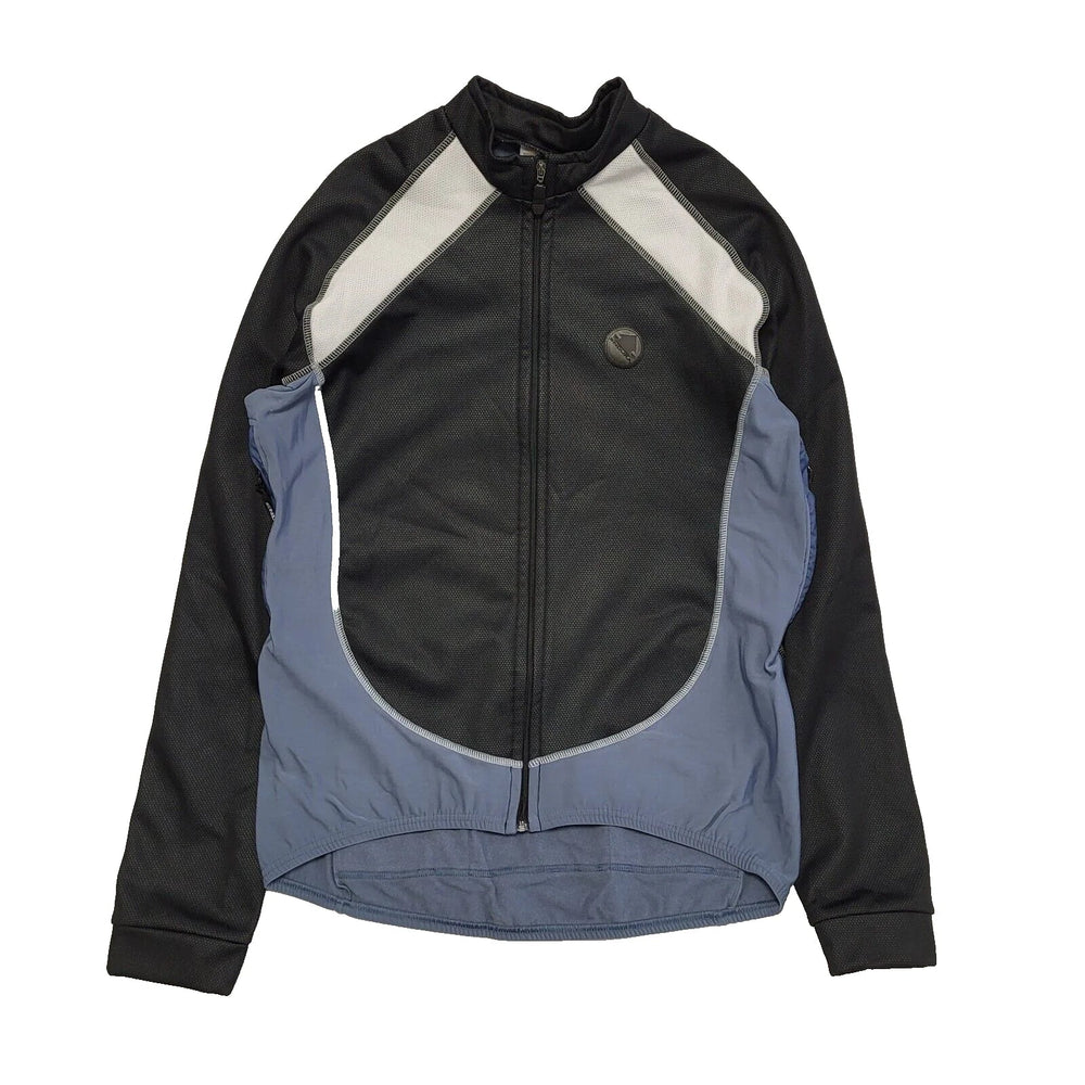 Endura Black Blue Zipped Sports Cycling Long Sleeve Jacket Uk Men's Size L L547