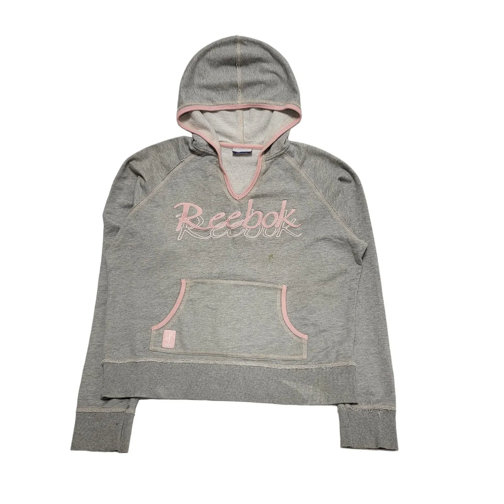 Reebok Grey Long Sleeve Pouch Sweatshirt Hoodie Women's 3XL H647