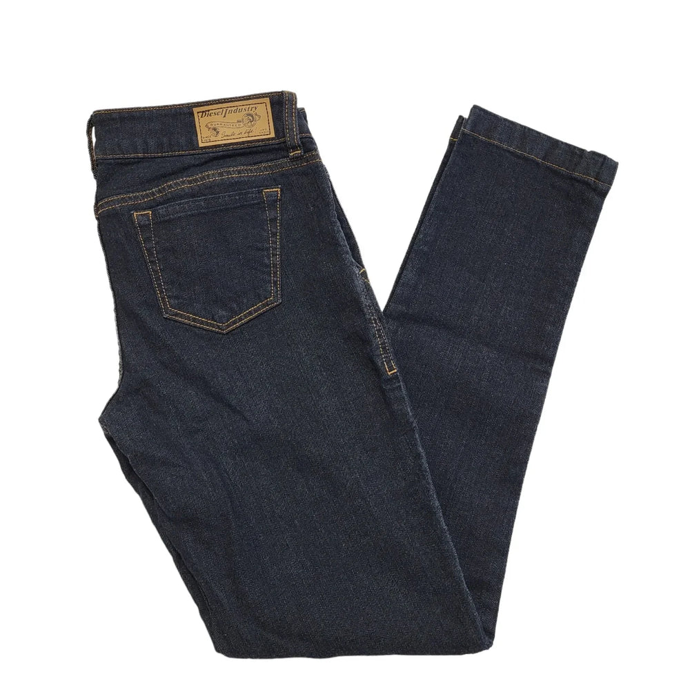Diesel Vintage Y2K Dark Blue Skinny Denim Jeans Uk Girl's Age 16 Yrs W29 L29