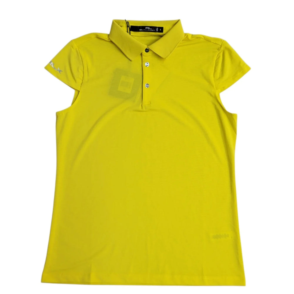 Ralph Lauren Polo T-Shirt 90s Vintage Yellow BNWT Women's UK Size S 8