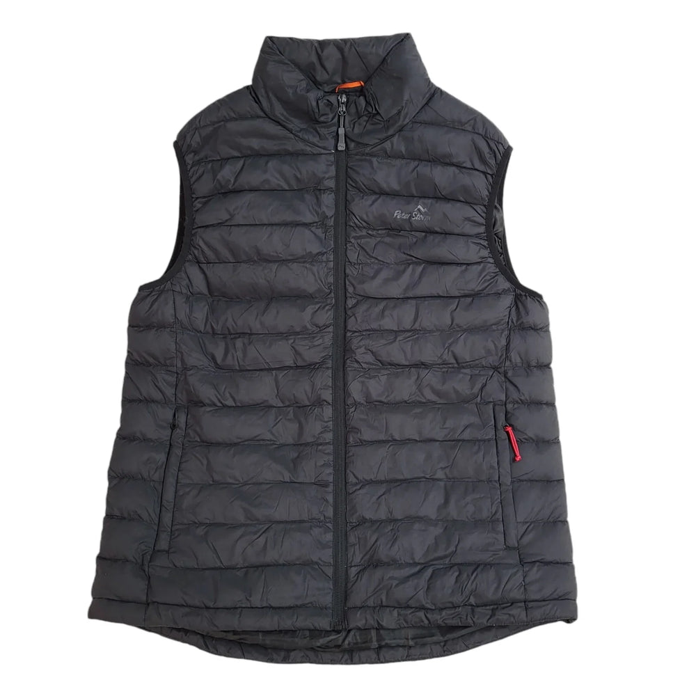 Peter Storm Black Zipped Quilted Gilet Uk Men's Size Medium EE505