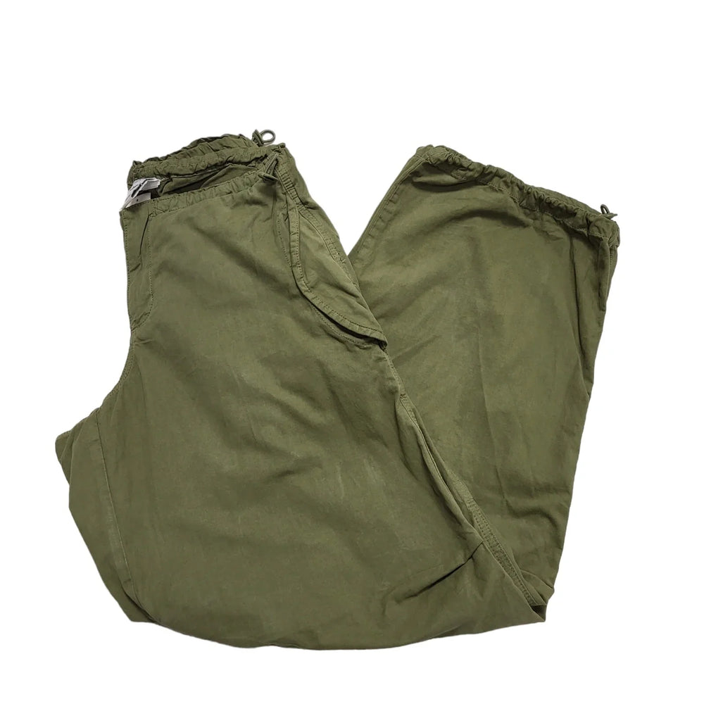 Iets Frans Green Zipped Straight Active Wear Trousers UK Men's XS W28 L30 K587