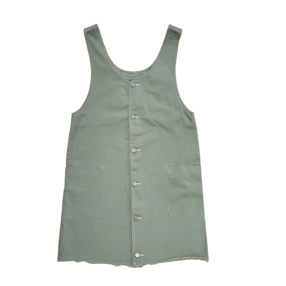 London Rag Green Sleeveless Denim Dress UK Women's 12 W30-34 Bnwt L500