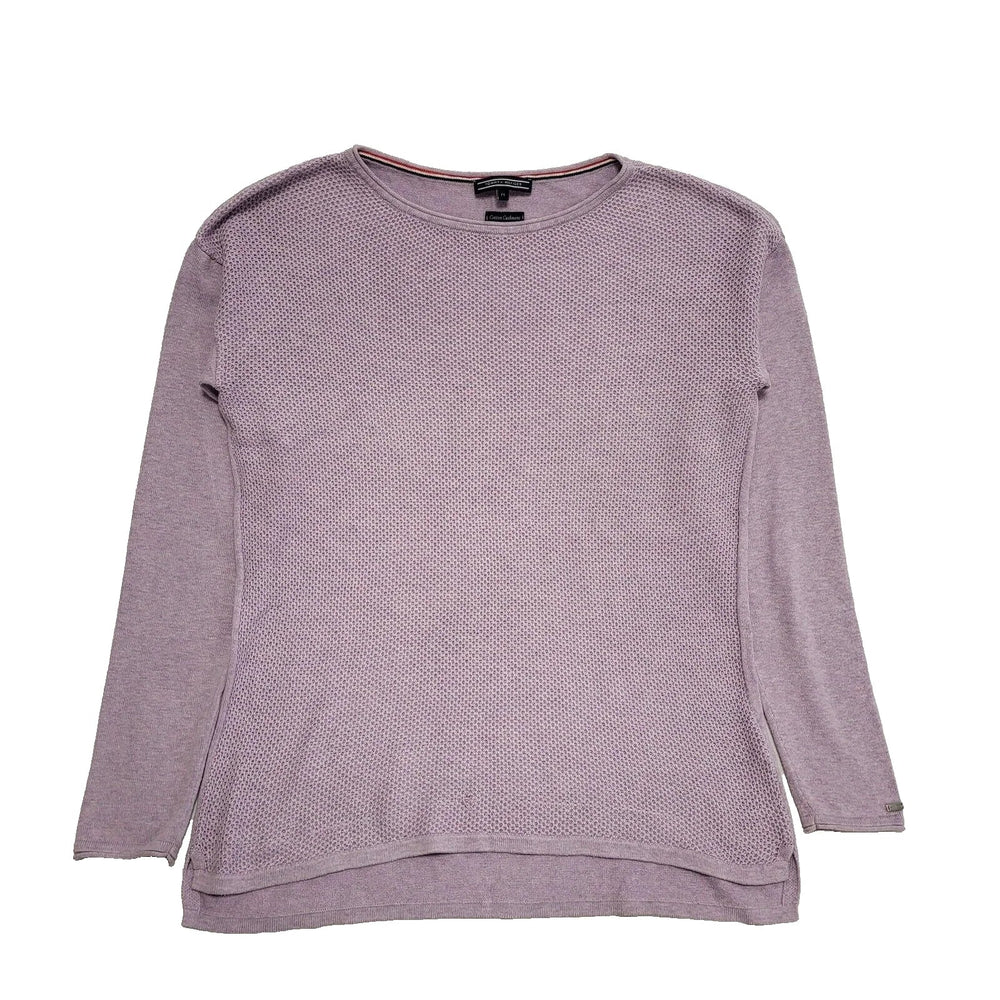 Tommy Hilfiger Purple Round Neck Knit Jumper Uk Women's Medium L378