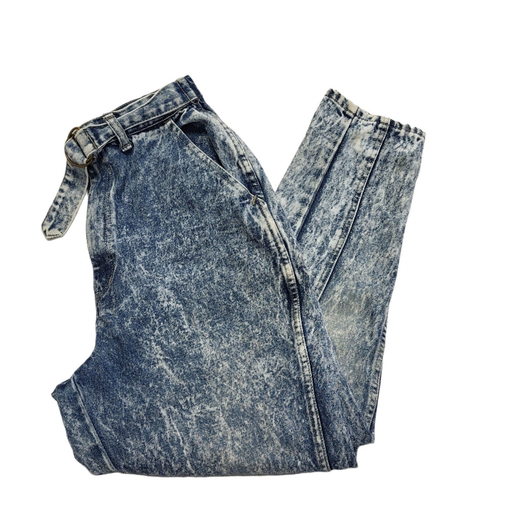 Vintage 90s Bleach Blue Skinny Denim Jeans Uk Women's Size 10 W28 L26