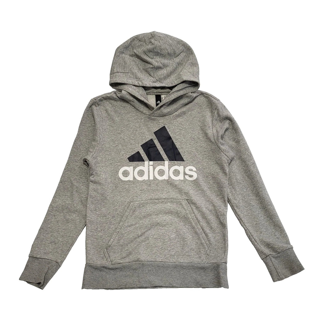Adidas Grey Drawstring Pullover Sweatshirt Hoodie UK Men's Small K383