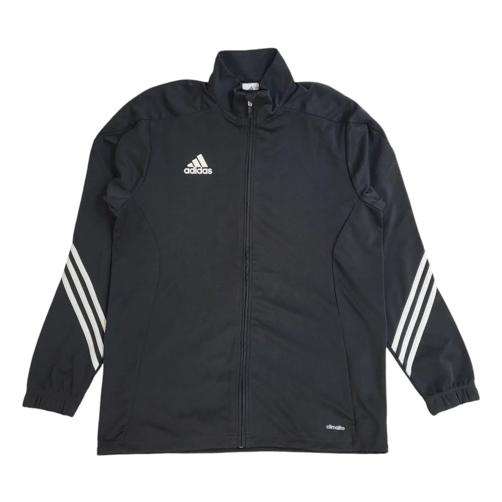 Adidas Black Full Zip Sports Modern Tracksuit Top Jacket UK Men's Size L