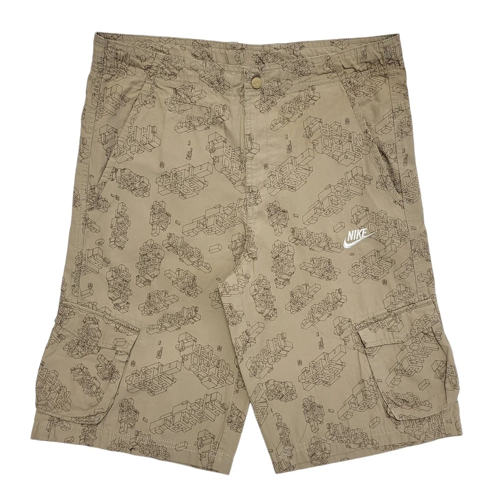 Nike Brown Cargo Shorts Boys Size XL Age 13-15 Years W32 DD961