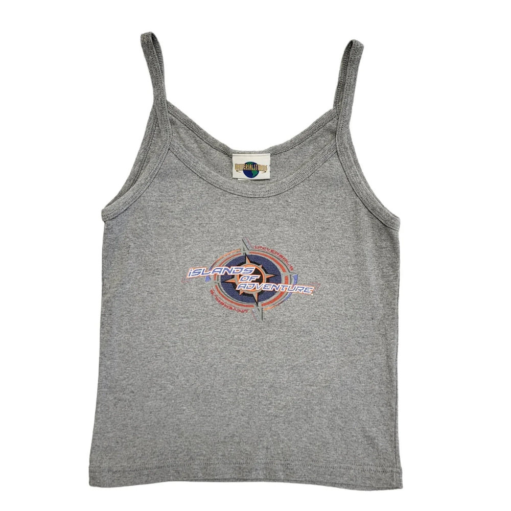 Universal Studio Vintage 90's Grey Islands Of Adventure Strap Top Womens Size M