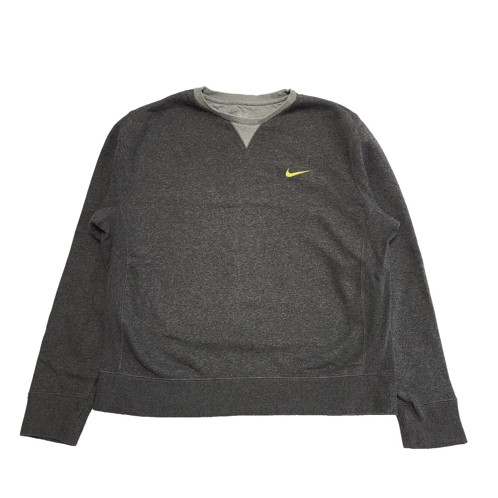 Nike grey Long Sleeve Crew Neck Casual Sports Sweatshirt uk Men's Large K234