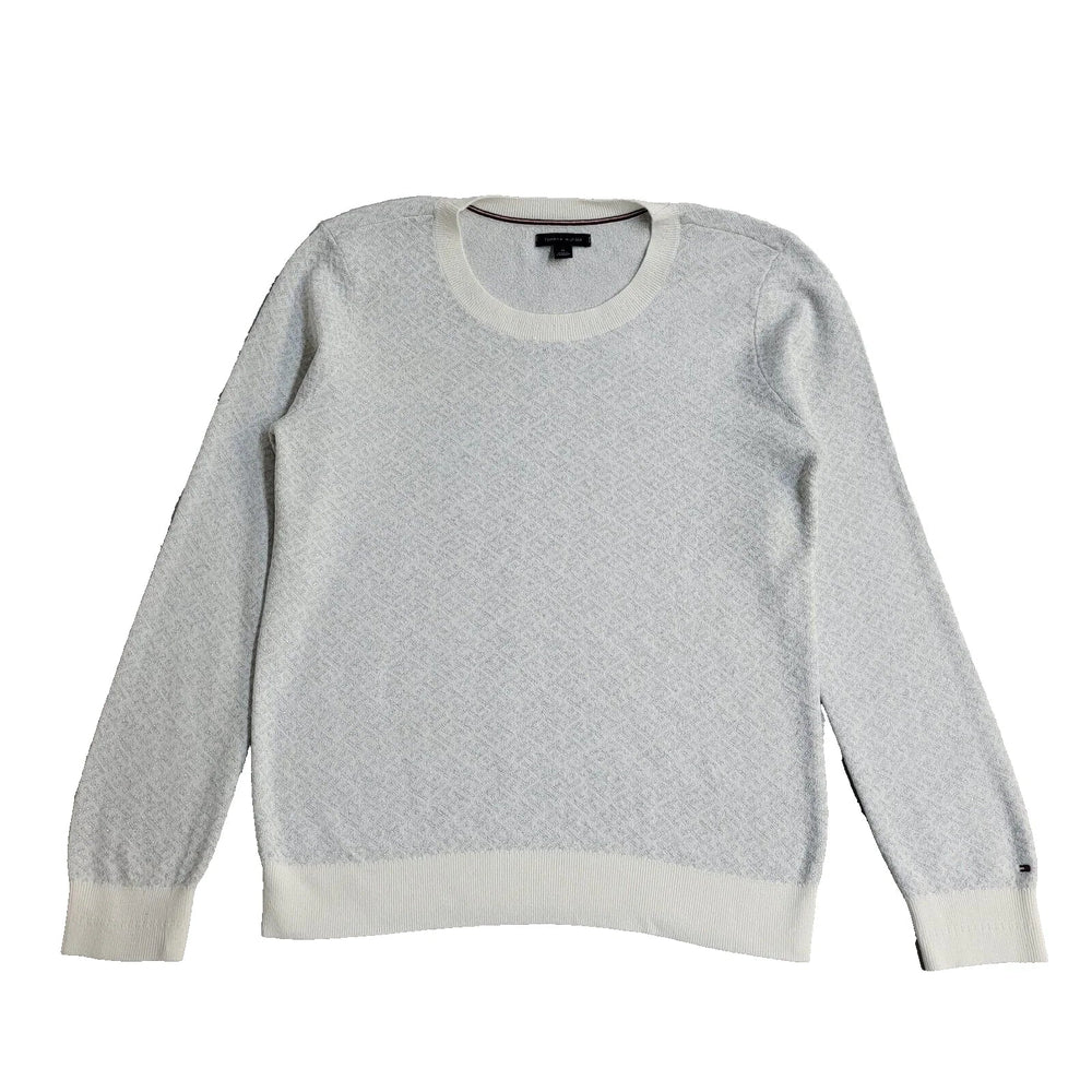 Tommy Hilfiger Grey & Silver Sparkly Round Neck Jumper Women's UK M FF64