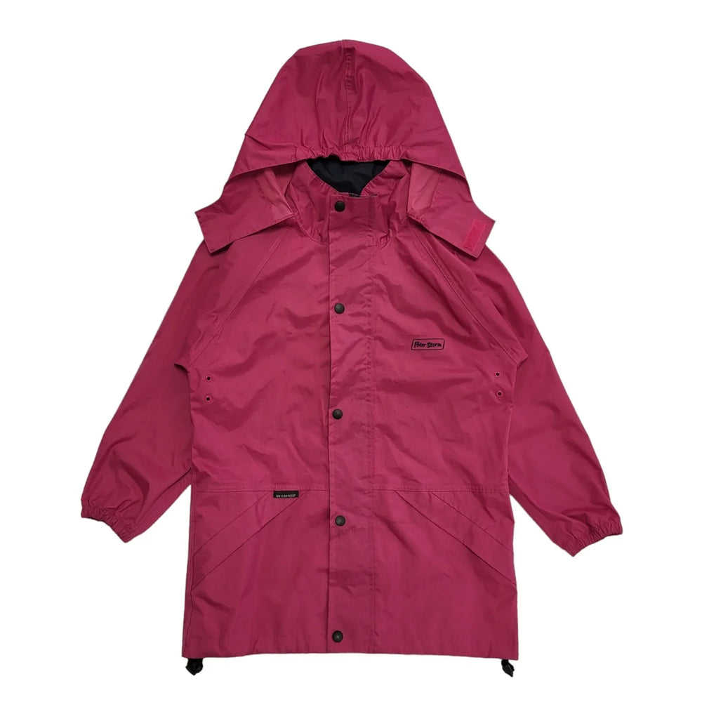 Peter Storm 90s Vintage Purple Hooded Zip Up Jacket Uk Kids Age 9-10 Years