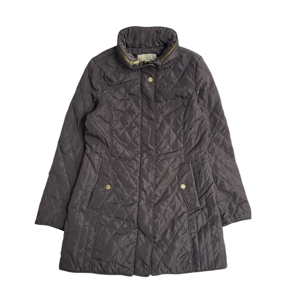 Michael Kors Vintage Y2k Grey Quilted Coat Uk Women's UK Small