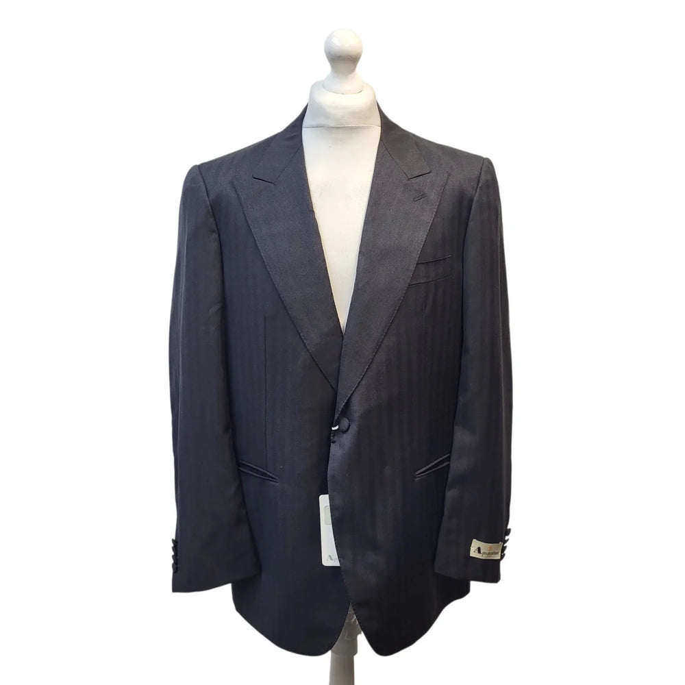 Aquascutum Suit Blazer Jacket Dark Grey Uk Men's Size L 42" L887